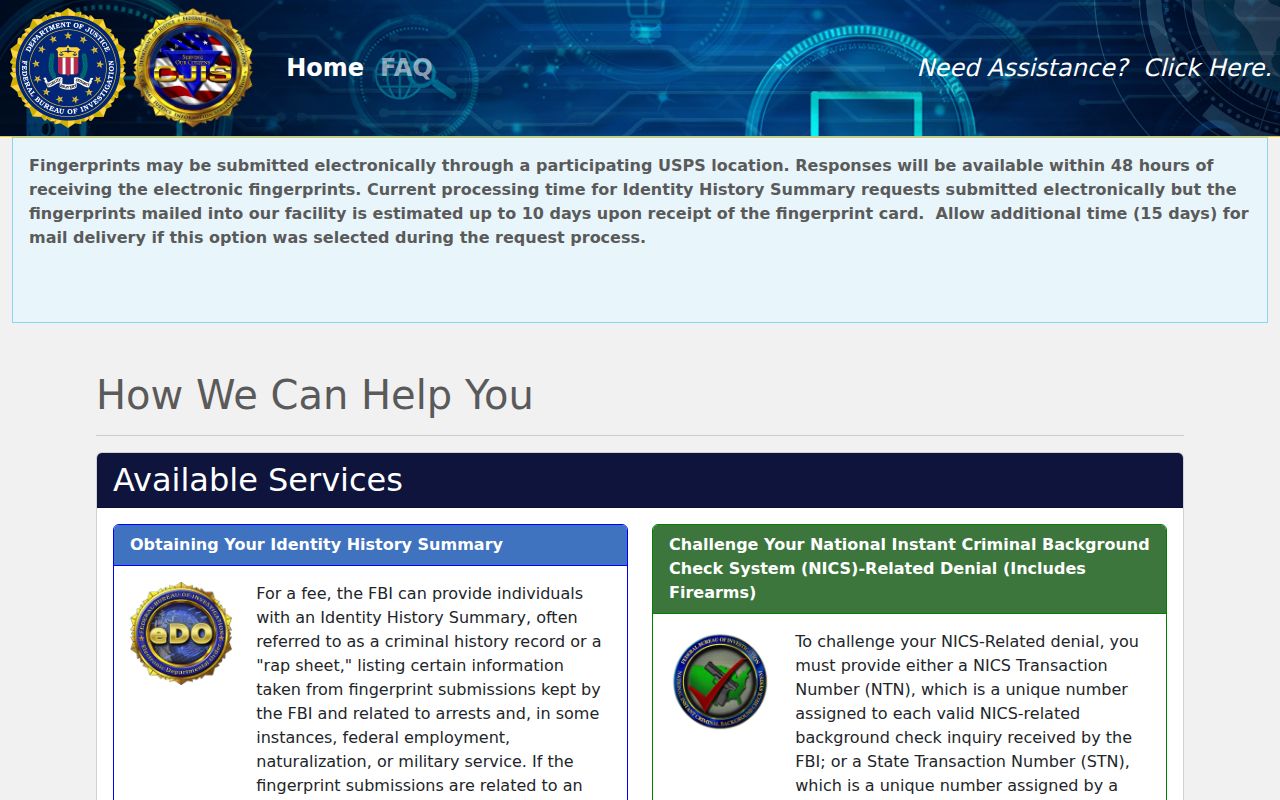 FBI personal identity history route related to Ware County arrest self-review