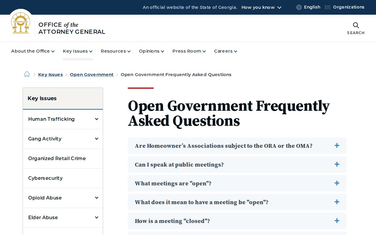 Georgia Open Records Act guidance for Ware County arrest records