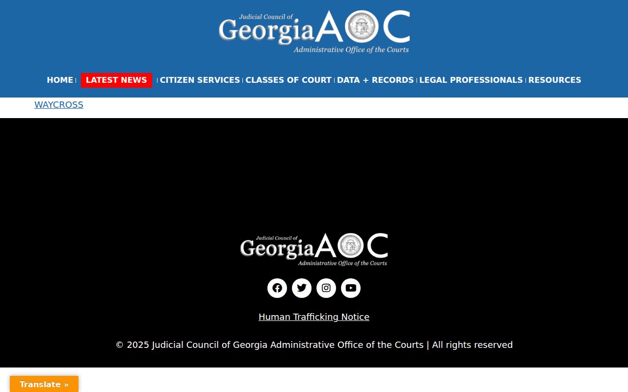 Ware County criminal court cases in the Waycross Judicial Circuit