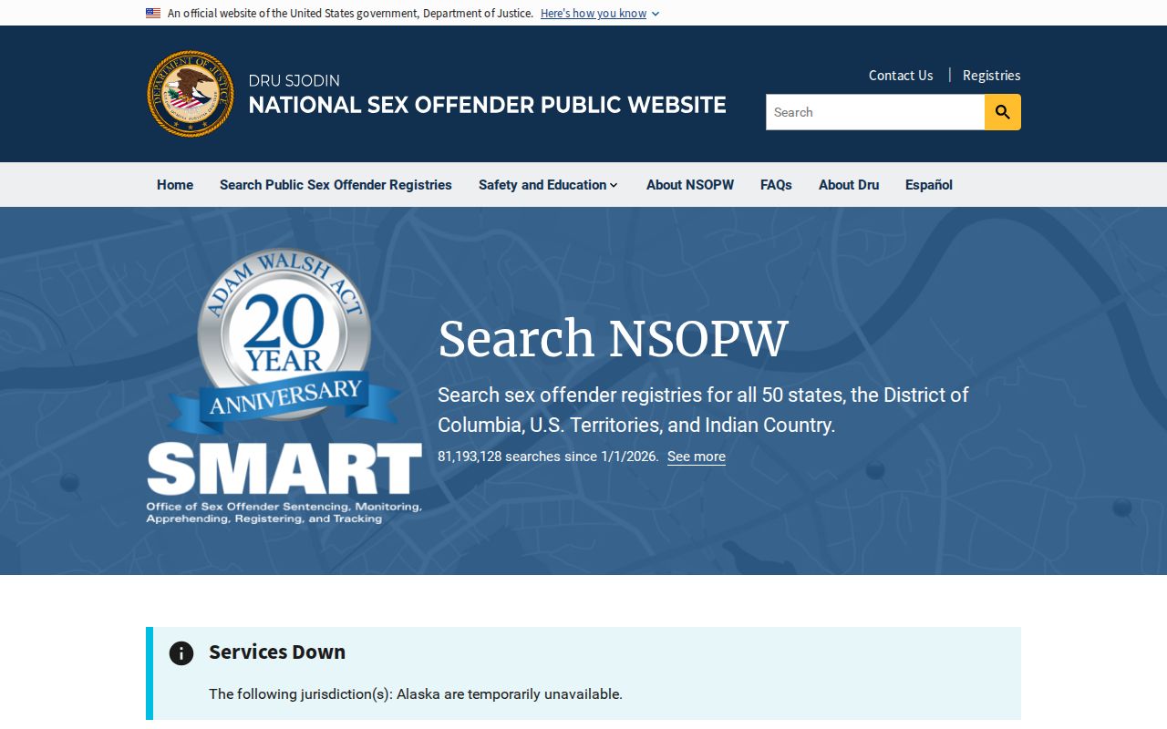 Dru Sjodin National Sex Offender Public Website search